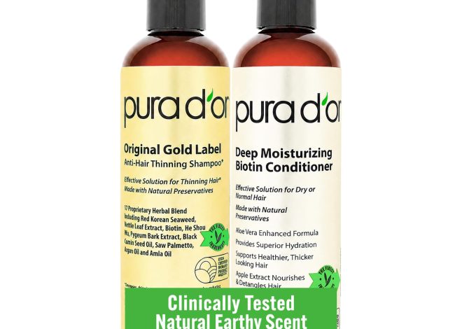 Stop Thinning Hair Now: PURA D’OR Anti-Thinning Biotin Shampoo and Conditioner, Clinically Tested Results