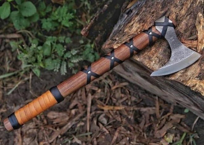 Forge Your Own Legend: Scarpio Cutlery 20″ Custom Hand Forged Real Ragnar Norse Viking Axe Hatchet with Rose Wood Shaft