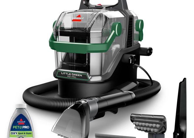 Erase Set-In Pet Stains & Foul Odors: BISSELL Little Green Pet Pro Portable Deep Cleaner with Self-Cleaning Technology