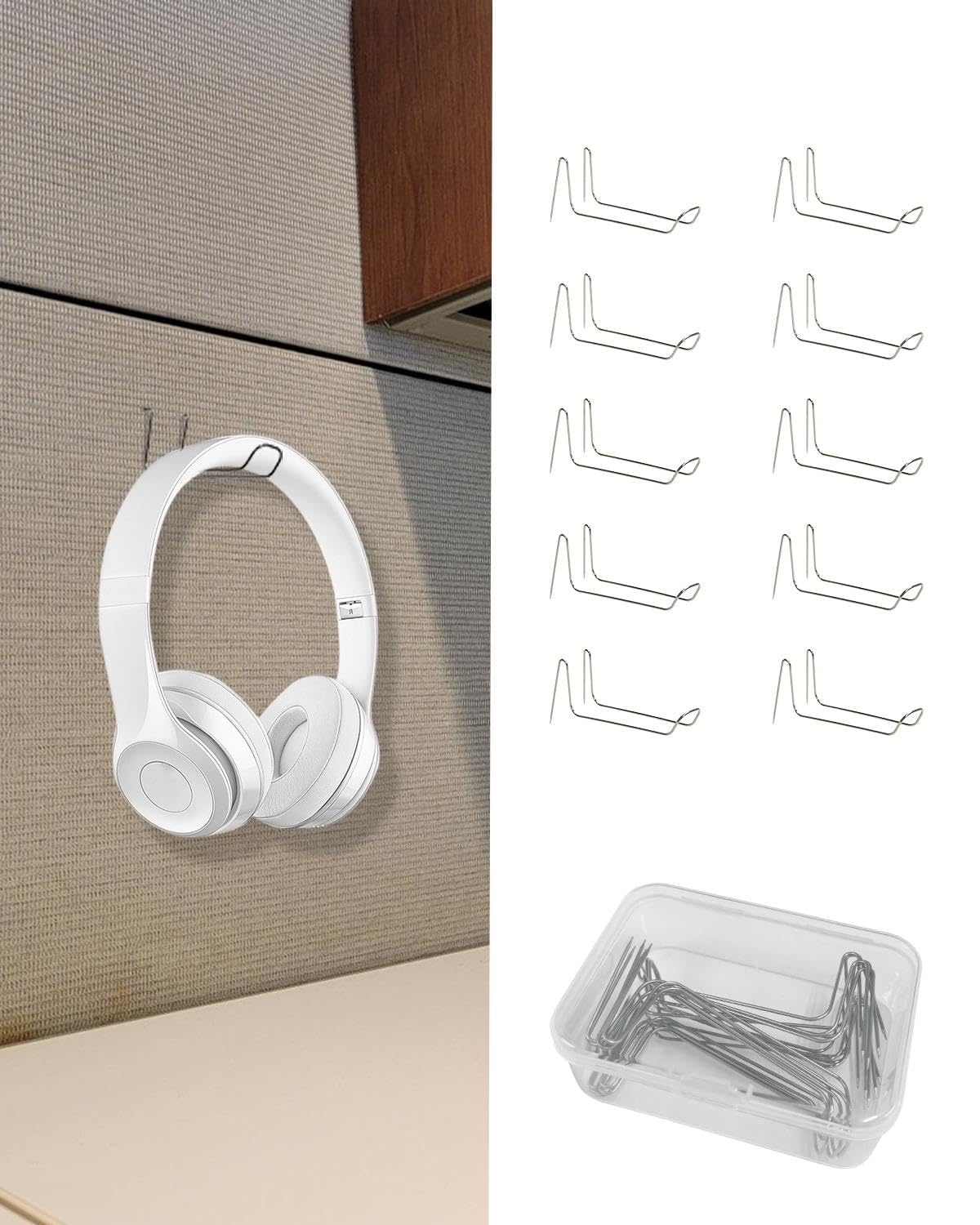 Declutter Your Workspace Instantly: FEYRUN Cubicle Hooks for Office Fabric Wall – 10 Pack Silver Hanging Organizer